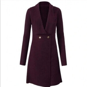 Cabi Regal Cardigan Cotton Sweater Sz Medium EUC Coatigan Duster Gold Buttons